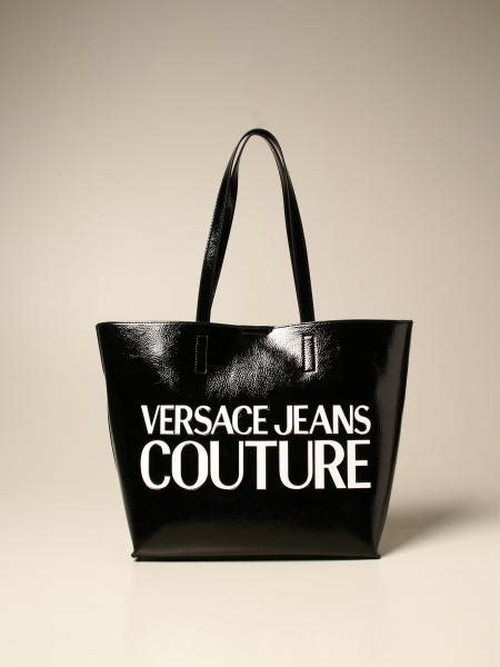 borsa versace jeans vernice nera|Borse Versace Jeans Couture donna .